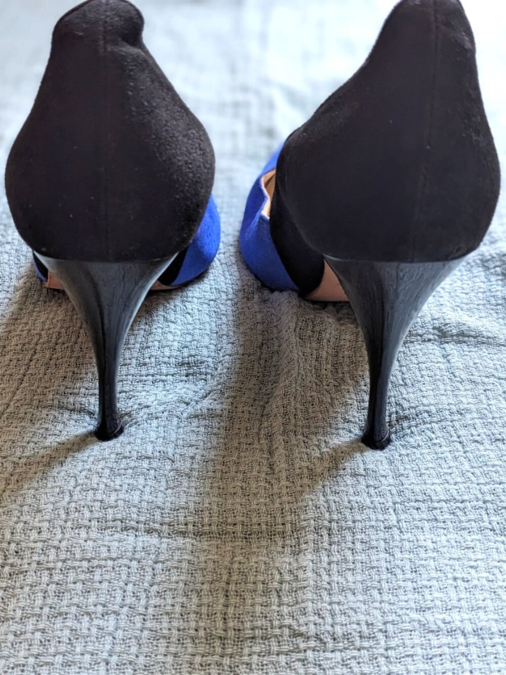 Comme il Faut Tango Dance Shoes BA Blue Black Suede Size 37 US 6.5 3.5" Heels - Picture 6 of 8